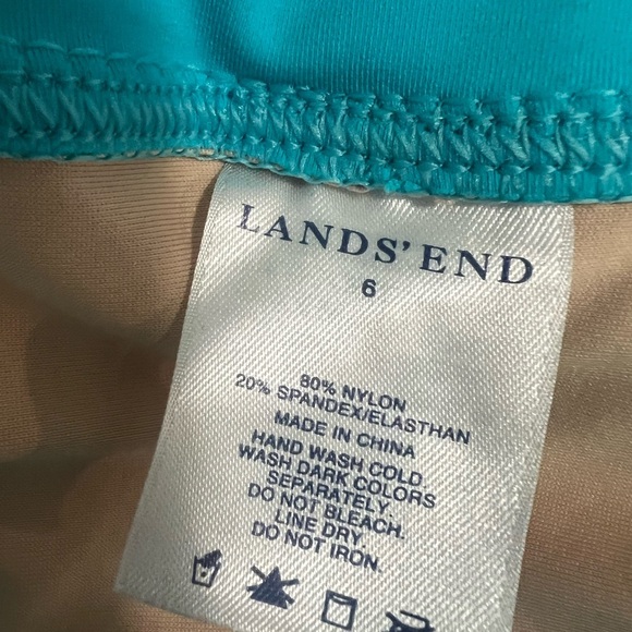 Lands' End Turquoise Swim Skort - Picture 2 of 4